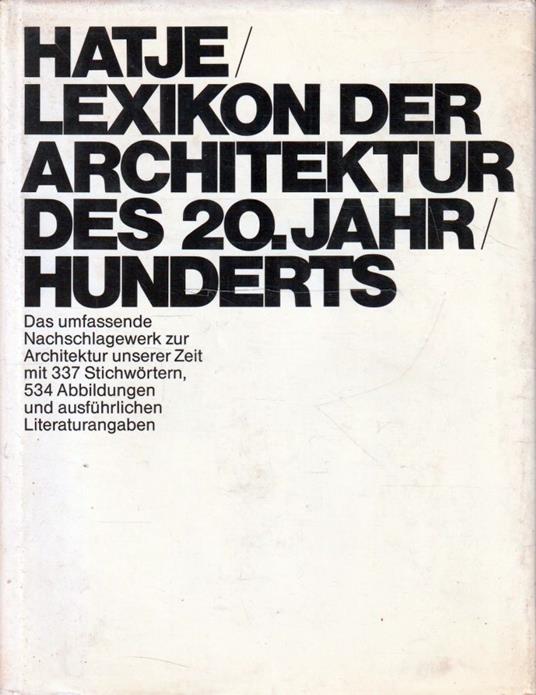 Hatje-Lexikon der Architektur des 20. Jahrhunderts - copertina