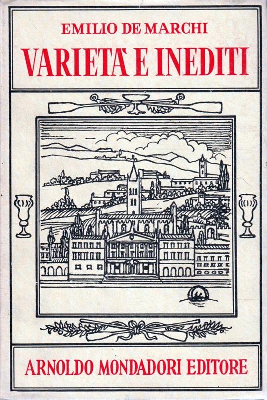 Varietà e inediti - I - Emilio De Marchi - copertina