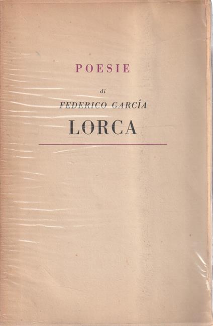 Poesie - Federico García Lorca - copertina