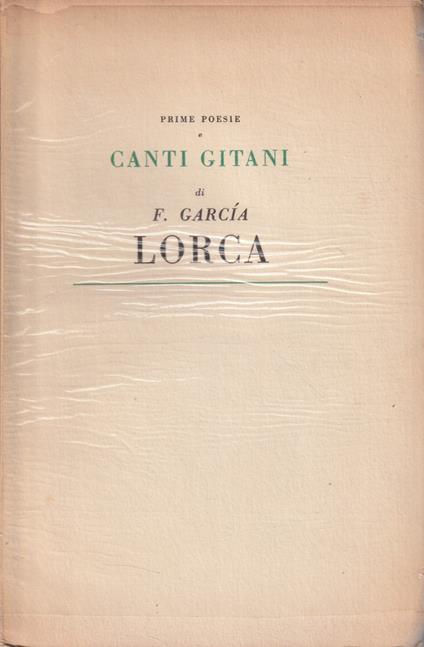 Canti gitani e prime poesie - Federico García Lorca - copertina