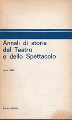 Annali di Storia del Teatro e dello Spettacolo : Anno 1966
