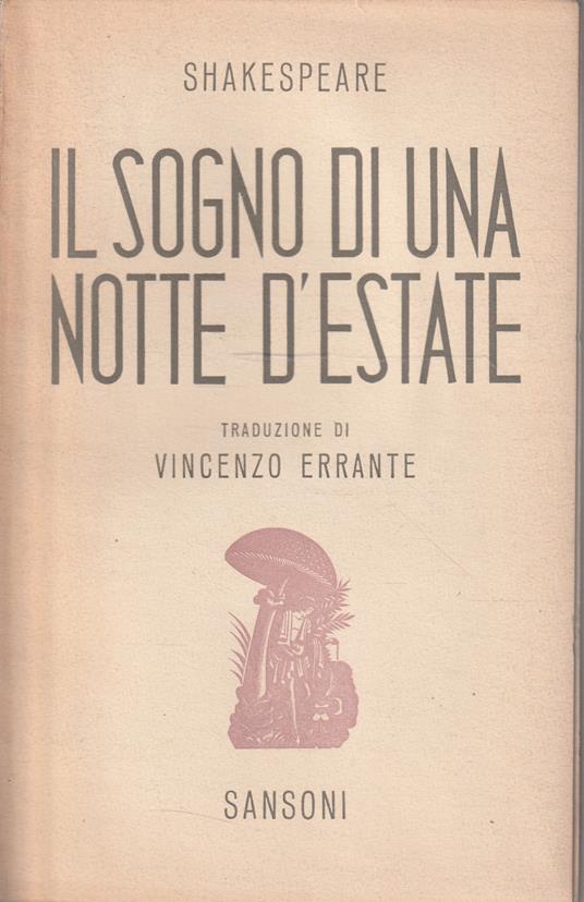 Il sogno di una notte d' estate - William Shakespeare - copertina