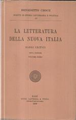 La letteratura della Nuova Italia, saggi critici, volume primo