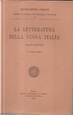 La letteratura della nuova Italia, saggi critici, volume quarto