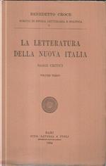 La letteratura della nuova Italia, saggi critici, volume terzo