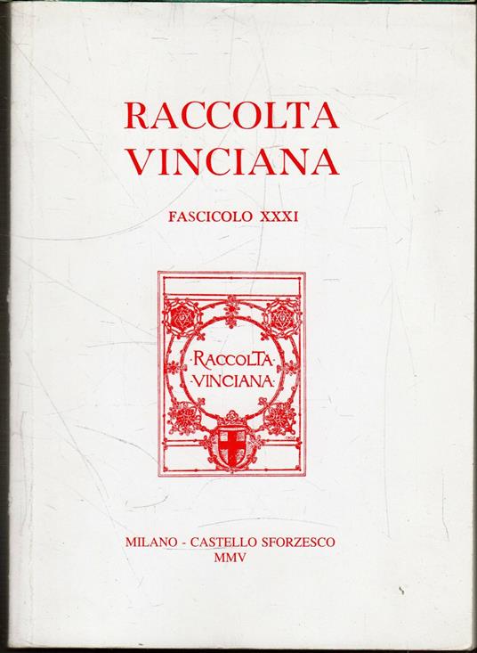 Raccolta Vinciana. Fascicolo XXXI - copertina