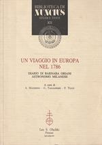 Un viaggio in Europa nel 1786 : diario di Barnaba Oriani astronomo milanese