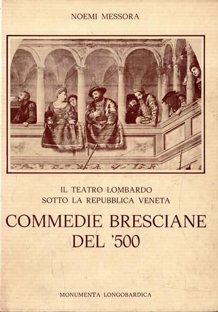 Commedie bresciane del '500 - copertina