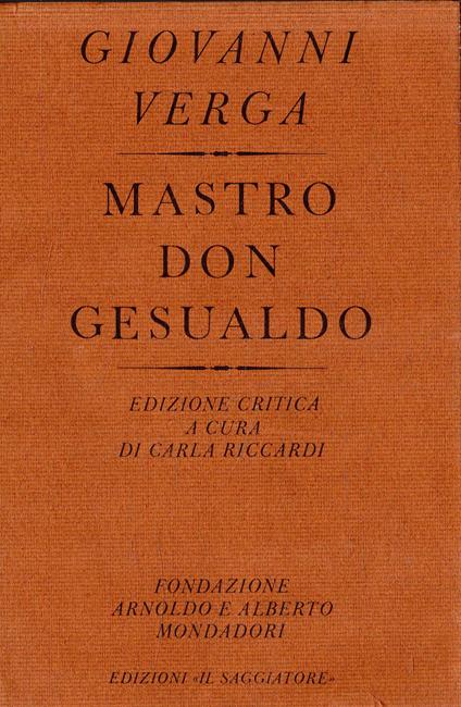 Mastro don Gesualdo - Giovanni Verga - copertina