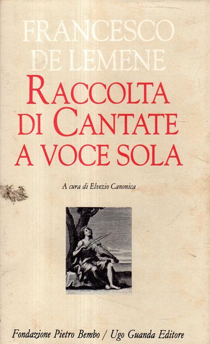 Raccolta di cantate a voce sola - copertina