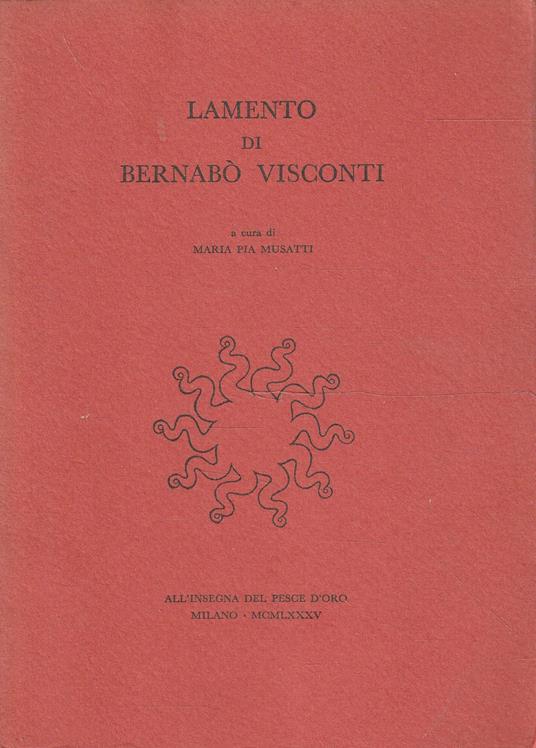 Lamento di Bernabò Visconti - copertina