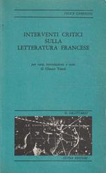 Interventi critici sulla letteratura francese