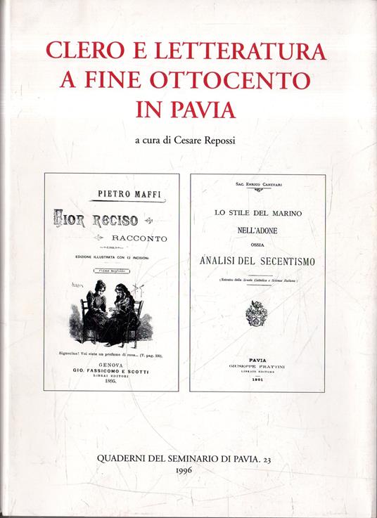 Clero e letteratura a fine Ottocento in Pavia - copertina