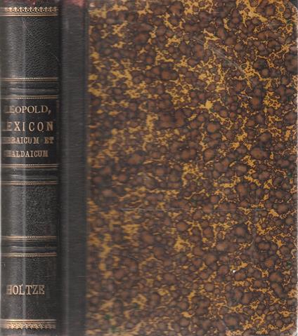 Lexicon Hebraicum et Chaldaicum in libros Veteris Testamenti ordine etymologico compositum in usum scholarum - copertina