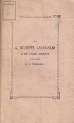 Di S. Giuseppe Calasanzio e dè Padri Gesuiti lettera di N. Tommaseo