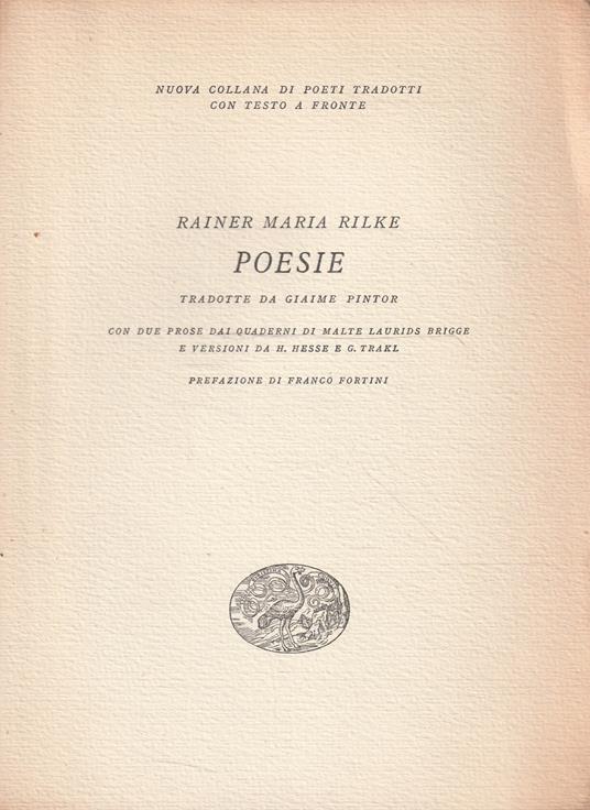 Poesie - Rainer Maria Rilke - copertina