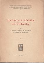 Tecnica e teoria letteraria