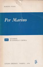 Per Marino. Appendici: La Francia consolata-Lettere sul mondo nuovo-Del mondo nuovo canto XIX