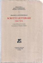 Franco Antonicelli. Scritti letterari 1934-1974