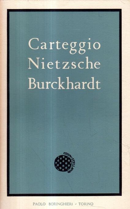 Carteggio Nietzsche Burckhardt - copertina