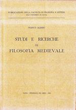 Studi e ricerche di filosofia medievale