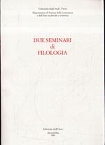 Due seminari di Filologia