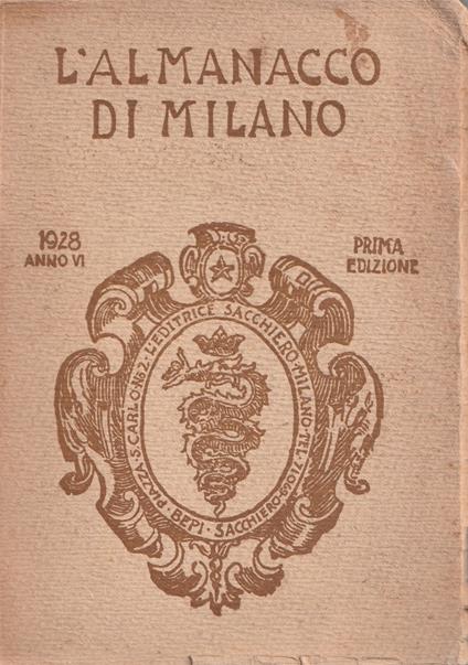 L' Almanacco di Milano 1928. Rassegna annuale di vita milanese - copertina