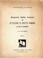 Appunti dalle lezioni di Istituzioni di Diritto Romano (vol.II)