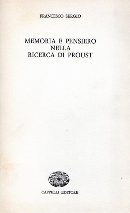 Memoria e pensiero nella ricerca di Proust - copertina