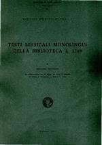 Materiali Epigrafici di Ebla 3. Testi Lessicali Monolingui della Biblioteca L.2769