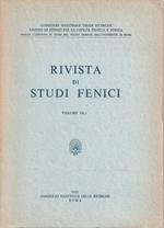 Rivista di studi fenici - Volume IX, 1