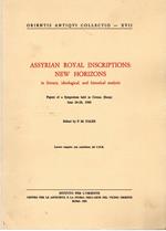 Assyrian Royal Inscriptions: new horizons in literary, ideological, and historical analysis