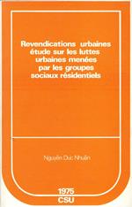 Revendications urbaines étude sur les luttes urbaines menées par les groupes sociaux residentiels