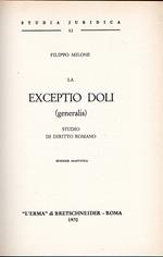 Exceptio doli (generalis): Studio di diritto romano