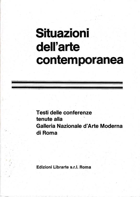 Situazioni dell'arte contemporanea - copertina