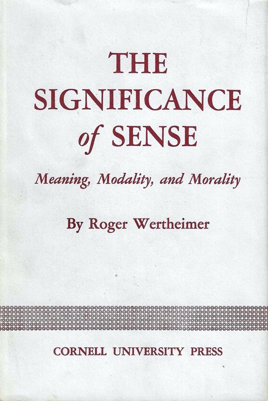 Significance of Sense: Meaning, Modality, and Morality - copertina