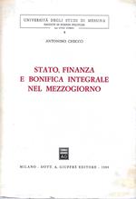 Stato, finanza e bonifica integrale nel Mezzogiorno