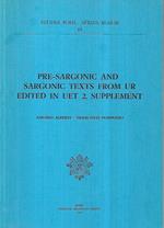 Pre-sargonic and sargonic texts from Ur edited in UET 2, supplement