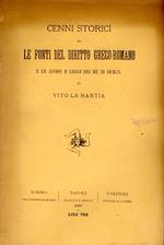 Le fonti del diritto greco-romano e le assise, e le leggi dei re di Sicilia