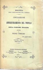 Edicazione e ammaestramento del popolo e della nazione italiana augurii di Niccolò Tommaseo