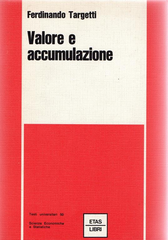 Valore e accumulazione - copertina