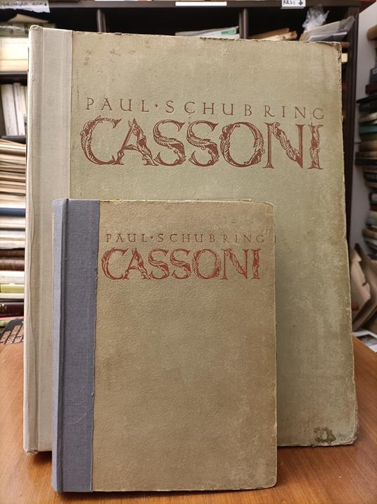 Cassoni Truhen und Truhenbilder der Italienischen Fruhrenaissance. Ein Beitrag Zur Profanmalerei im Quattrocento. Textband - Tafelband (2 vol.) - Paul Schubring - copertina