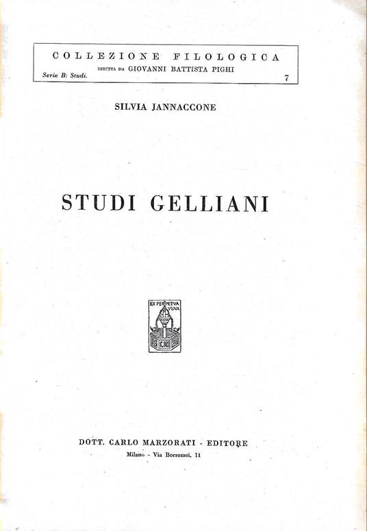 Studi gelliani - copertina