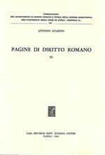 Pagine di Diritto Romano. III