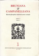 Bruniana & Campanelliana : Ricerche filosofiche e materiali storico-testuali. Anno V 1999/I