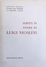 Scritti In Onore Di Luigi Nicolini