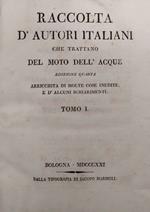 Raccolta Di Autori Italiani Che Trattano Del Moto Delle Acque