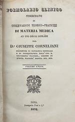 Formolario Clinico Corredato Di Osservazioni Teorico- Pratiche Di Materia Medica