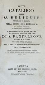 Nuovo Catalogo Delle Ss. Reliquie Venerate In Padova Nella Chiesa Di S Tommaso M. [...]