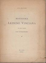 Novissima Lezione Vinciana In Due Parti Con Intermezzo